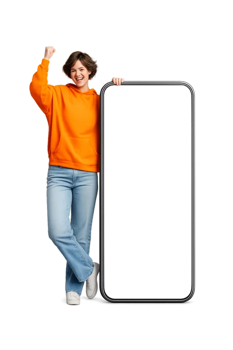 Chica con celular - Tariflix